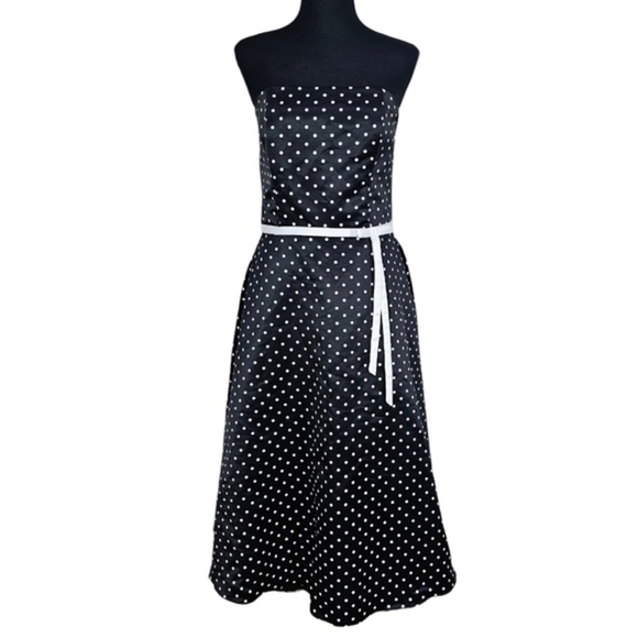 Gunne Sax Jessica McClintock Vintage Rockabilly Retro 50s Polka Dot Swing Dress - Picture 2 of 13